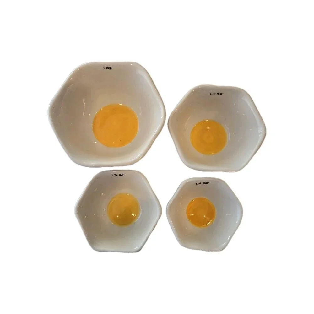 New Raw Fried Egg Funny Ceramic Measuring Cups Gift Gag Gift TIKTOK